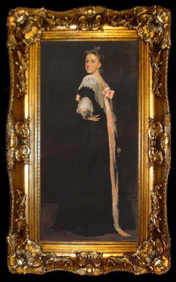 framed  William Merrit Chase Portrait of Miss E, ta009-2